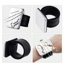 1 Stück Friseur Magnetarmband, Silikonhalter, professionelles Salon-Werkzeug für Haarspangen und -nadeln, multifunktionales Friseur-Armband, unverzichtbares Haarstyling-Werkzeug, Haarstyling-Werkzeuge, Haarstyling-Produkte und -Accessoires - Verschiedenfarbig - Übersicht 3