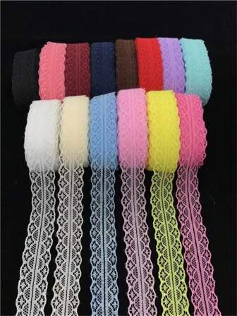 10Yards/Lot Lace Ribbon Tape Width 28MM Black White Lace Trim DIY Embroidered Net Cord For Sewing Decoration African Lace Fabric