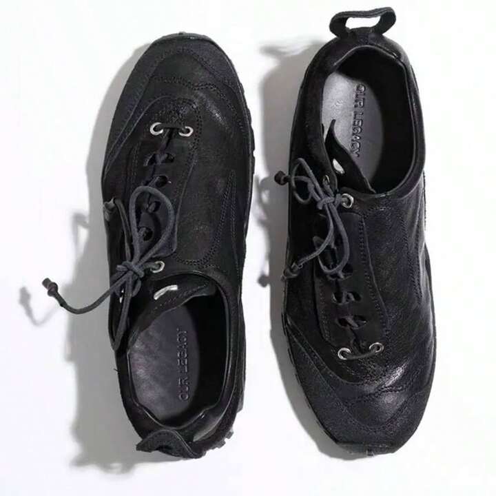 送料関税込【OURLEGACY】GABE スニーカー Stealth Black Leather Our Legacy - Gabe Stealth Black Leather