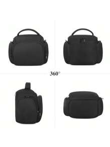 Waterproof Portable Anti-Shock Oxford Digital Camera Case Compatible Protector Travel Camera Lens Carry Case For DSLR SLR - Black - View 3