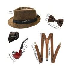 D EXCEED 3/4/5 件 1920 年代“了不起的盖茨比”赛马场情侣配饰套装 时尚复古服装配饰 下午茶化妆舞会着装配饰 舞会万圣节 - 多色 - 查看 6