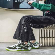 Giày thể thao nam thoáng khí, giày thể thao đế dày thời trang thu đông bằng da, màu xám - xanh quân đội - Xem 8