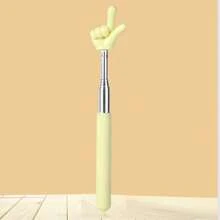 68 cm Teleskop-Fingerlese-Stab, Fingerlese-Stab, einziehbarer Fingerstab, Unterrichtsmaterial aus Edelstahl, ausziehbarer Leszeiger, Frühpädagogisches Werkzeug, Lehrerstab, Lesestift, Tafel, Klavier-Führungsstab, Lese-Zuhause-Unterricht, Lehrstab, Bürozeichenmarker, Schreibwaren, Geschenk für Feiertage