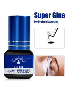 yelix 5mL Professional Eyelash Glue Super Fast Drying Time And Long Retention Low Fume Black Adhesive For Individual Eyelash Extensions Application
