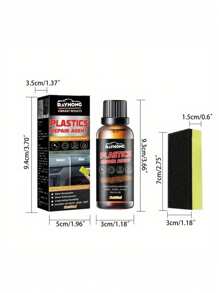 2件/包 50ml 汽车塑料翻新剂 内饰清洁翻新保养剂 汽车内饰修复 汽车内外饰塑料保养剂 - 50ml+sponge - 查看 3