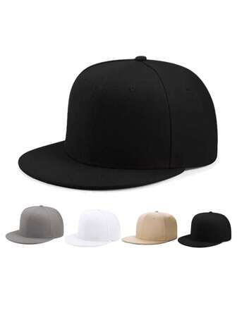 1 st unisex enkel enfärgad basebollkeps, snapback-hatt, lämplig för vardagsbruk, utomhusresor och fester