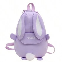 Customizable Name Embroidery Craftsmanship Personalized Children's Backpack New Fashionable And Casual Girls' Kindergarten Travel Small Backpack Cartoon Cute Little Rabbit Backpackback To School Winter Gift Ideas - Multicolor - View 8