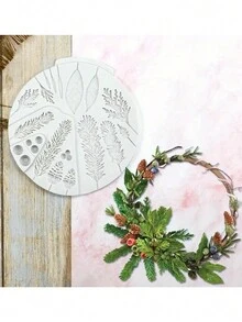 1 khuôn silicon Giáng sinh, dụng cụ nướng vòng hoa, lá, cây thông Noel, khuôn nướng hình quả mọng, khuôn silicon fondant cho tiệc sinh nhật, trang trí bánh cưới quà tặng Giáng sinh Giáng sinh vui vẻ đêm Giáng sinh tiệc Giáng sinh - Nhiều màu - Xem 4