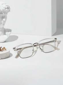 1/2/3 pares de gafas cuadradas para mujer, de color cobre con bloques de color en patchwork, livianas y de estilo casual para uso diario y en el trabajo
