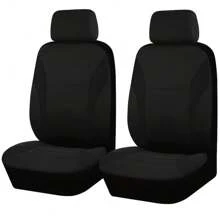 Housses de siège de voiture universelles pour sièges avant, en tissu polyester durable, installation facile, protection rembourée de mousse toutes saisons, convient à la plupart des véhicules (lot de 2)