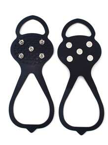 1 Miếng Nhiều màu Chống trượt Tuyết Giày Gai - màu đen - Xem 12