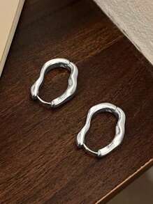 5 Paar minimalistischer, Metall-Creolen Set, luxuriöser, eleganter europäischer und amerikanischer Ohrringe für Frauen