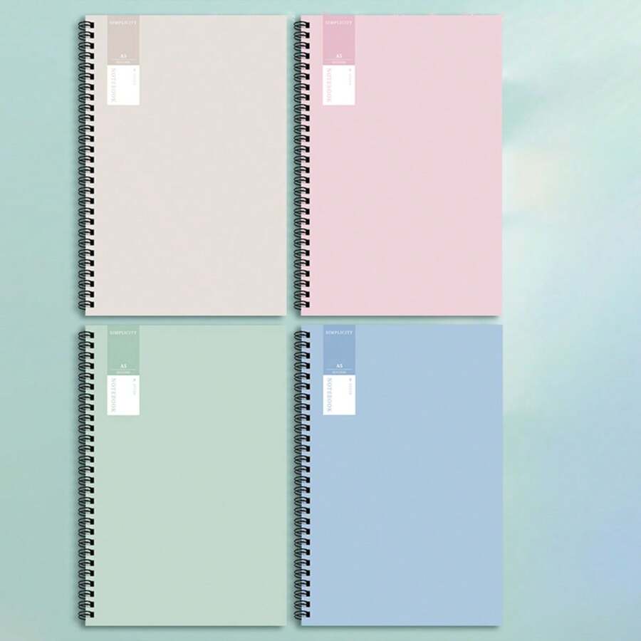 4pcs/1pc 有多种款式的A5和B5书供您选择，包括四本套装和一本套装，网格和有线的。购买前请仔细检查。