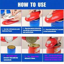 Temmys 易握电动开罐器 - 一键式，无锋利边缘设计，适合患有关节炎的老年人，电池供电（AA），完美的厨房小工具 - 多色 - 查看 7