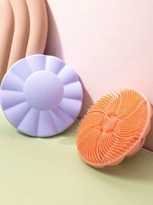WANMEI Flowers Soft Silicone Body Exfoliating Brush,Soft Silicone Body Cleansing,Gentle Exfoliation & Massage For Deep Clean, Handheld Shower Cleaning Brush Facial Cleansing Tools 1pc Body Shower Scrubber Exfoliating Brush Face Cleansing Brush Blackhead Remover Soft Bristle Cleaning Brush Manual Massage Face Cleansing Brush