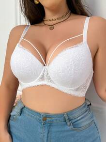 Áo ngực có gọng màu trắng gợi cảm, che phủ toàn diện, nâng đỡ tốt, dành cho người có thân hình đầy đặn của MIMILEMON. - trắng - Xem 6