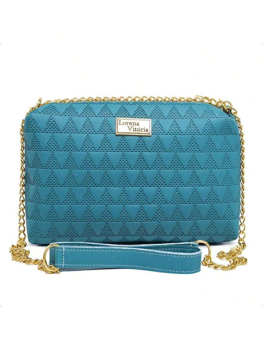 Women's Triangle Casual Day-To-Day Crossbody Bag With Chain Strap New Arrival Offer - 綠色 - 查看 1