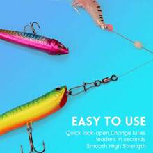 Fishing Swivels Snaps Set, Rolling Bearing Swivel With Duo Lock Snap Connector For Saltwater Freshwater Fishing