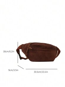 Casual Large Capacity Woven Grass Multiple Pocket Waist Bag/Chest Bag, Lightweight And Compact For Vacation And Sports, Unisex
