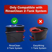 1/2 Gói Thay Thế Cây Lau Nhà Xoay Bằng Sợi Microfiber Cho Hệ Thống 2 Bình Chứa O-Cedar/Viledo RinseClean Chỉ Có Đầu Lau Nhà, Vệ Sinh, Nhà Bếp, Không Có Xô (Một Kích Thước = 2 Chiếc) - Màu xanh lam - Xem 2