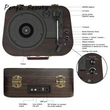 PengZ Record Player A3with Turntable Record Player With 2 Stereo Speakers  Wireless 3-Speed 33/45/78RPM Support Headphone Jack/USB/AUX-IN/RCA-Out/Recording