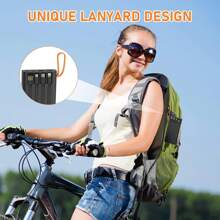 Portable Charger With Built In Cables,10000mAh Power Bank With LED Lamp 22.5W Fast Charging USB C External Battery Pack Phone Charger With LED Display For Phone, Amsung And Cell Phones (Black) - màu đen - Xem 2