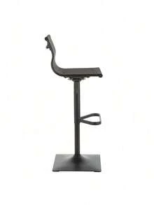 Mirage Contemporary Barstool In Black Metal And Black Mesh Fabric By LumiSource,FurniHub - 黑色 - 查看 2