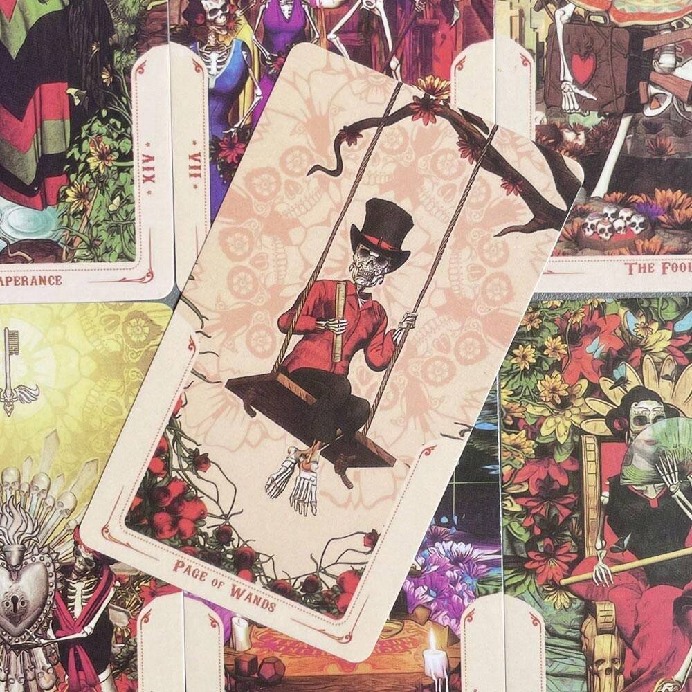 Baraja de Tarot Santa Muerte Versión en Inglés Juego de Adivinación