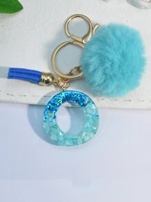 1 móc khóa chữ cái tiếng Anh bằng nhựa màu xanh lục lam có tua rua và bông trang trí, dành cho bạn bè và mẹ, phụ kiện xe hơi, móc treo túi xách, phụ kiện ba lô đi học, phụ kiện Halloween phong cách Gothic Y2K dễ thương, quà tặng Ngày Nhà giáo, Giáng sinh, quà tặng cho mẹ, cha, tốt nghiệp và giáo viên. - Màu xanh ngọc - Xem 35