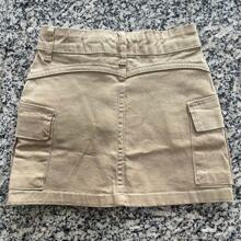 Cargo Pocket Skirt In Twill With Lycra For Children And Young People - 米色 - 查看 2
