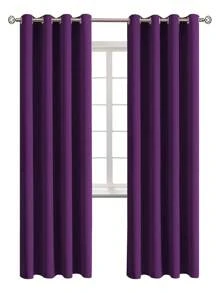 Estelar Textiler 1入組紫色臥室窗簾遮光窗簾房間客廳遮光窗簾