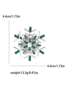Christmas Rhinestone Snowflake Brooches For Women Unisex Beautiful Pins Multi-Color Available Casual Party Accessories Gifts
