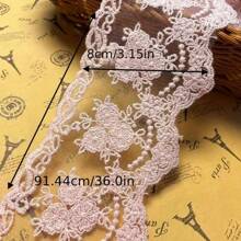 1pc European Style Crown Motif Wedding Lace Applique, Non-Stretch Embroidered Decor For Curtain, Tablecloth, Bridal DIY Accessories - Multicolor - View 2