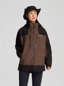 女士秋冬户外三合一外套 徒步登山保暖内衬 防刮耐磨 - 鏽棕色 - 查看 3