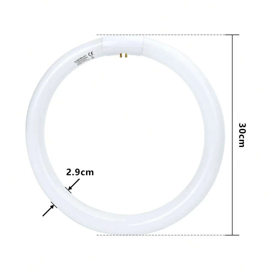 Aigostar - T9 Tubo Circular Fluorescente G10q, 32W, luz fria 6500K, 220-240V, 2100lm, 50Hz, 30cm. - 30cm - Ver 1
