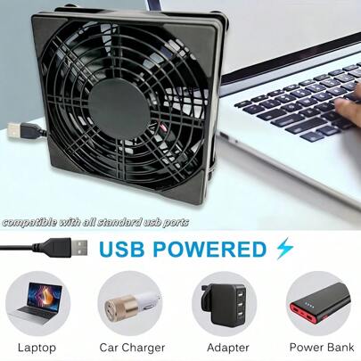 The USB Interface Of The Fan Cooler Can Be Used For Laptops/Computers/Phones/Routers/Power Banks, Made Of ABS Material, With A Speed Of 1400 And A USB Cable Length Of 35.43 Inches. It Is Black, Portable, And Plug And Play. There Are Models With Remote Control Switch And Models Without Switch. (Black Upgraded Version With Remote Control Switch) 1PC