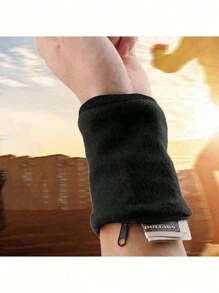 1 pieza Brazalete deportivo - Alta elasticidad, quédese  y con estilo con esta mini billetera de muñeca unisex con bolsillo con cremallera, bolsa transpirable para teléfono móvil, se pueden guardar llaves, identificación, tarjetas, efectivo, opción ideal para regalos - perfecto para gimnasio, fitness, deportes, al aire libre, correr, ciclismo y talla grande.