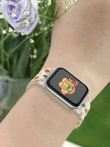 1 件男女通用时尚圣诞节新款圣诞树印花尼龙表带，兼容 38mm 40mm 41mm 45mm 44mm 42mm 46mm 49mm，Ultra 系列，Ultra 10 9 8 7 6 5 4 3 2 1 SE，舒适透气智能手表替换表带 - Starlight - 查看 5