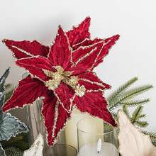 Decoración de árbol de Navidad, flor cálida y elegante, decoración clásica navideña adecuada para ventanas, puertas, paredes, Día de San Valentín, regalo - Multicolor - Ver 5