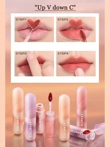 COLORKEY Son kem lì 2g Creamy Velvet Matte Lipstick chống dính dạng cốc - O104 - Xem 11