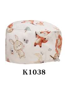 1pc Adjustable And Breathable Cartoon Ocean Pattern Polyester Fabric Gardening/Pet/Chef/Nurse Cap, Suitable For All Seasons - Multicolor - View 15
