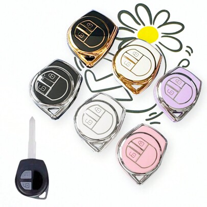 TPU Car Key Fob Cover Case For Suzuki 2 Button, Suitable For, SX4, Liana, Aerio, Jimny, Samurai, Amagatarai, Grand Vitara, Soft TPU Protection, Great Gift