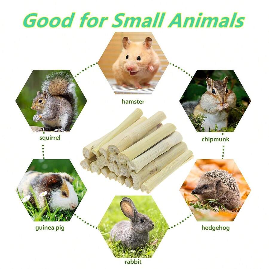 Organic Natural Snacks Apple Tree Branches, Sweet Bamboo, Timoth Hay, Alfalfa, Dental Treats