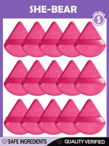 24pcs/15pcs/8pcs/3pcs Triangle Flocking Makeup Sponges, Soft Fluffy Texture, Suitable For Face & Body Powder Puff, Mixed Makeup Beauty Tools