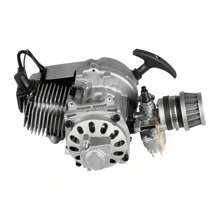 SHZICMY 2 Stroke Pull Start Engine Motor Kit 49cc Equipped With 0.32gal Large-Capacity Fuel Tank For Mini Pocket Dirt Bike Scooter ATV Single Cylinder, Air-Cooling Easy To Operate - Silver - View 8