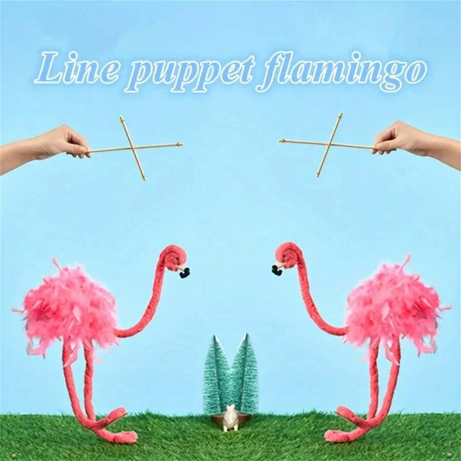 1 件火烈鸟木偶 - 创意手工玩具，有趣又放松，圣诞节、感恩节、复活节、万圣节的完美礼物