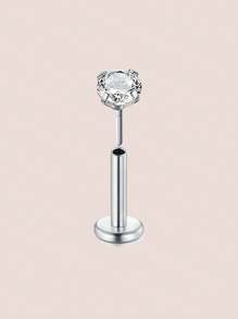 1PC 16G Đẩy Vào Nhẫn Mũi Không Lông Mày Đinh Tán Môi Labret Trang Sức Đinh Mũi Phẳng Mặt Sau UV Bạc Vàng Thép Không Gỉ Sụn Helix Tragus Hoa Tai Cho Phụ Nữ Thanh 6mm Kim Cương 2mm 3mm 4mm - Nhiều màu - Xem 10
