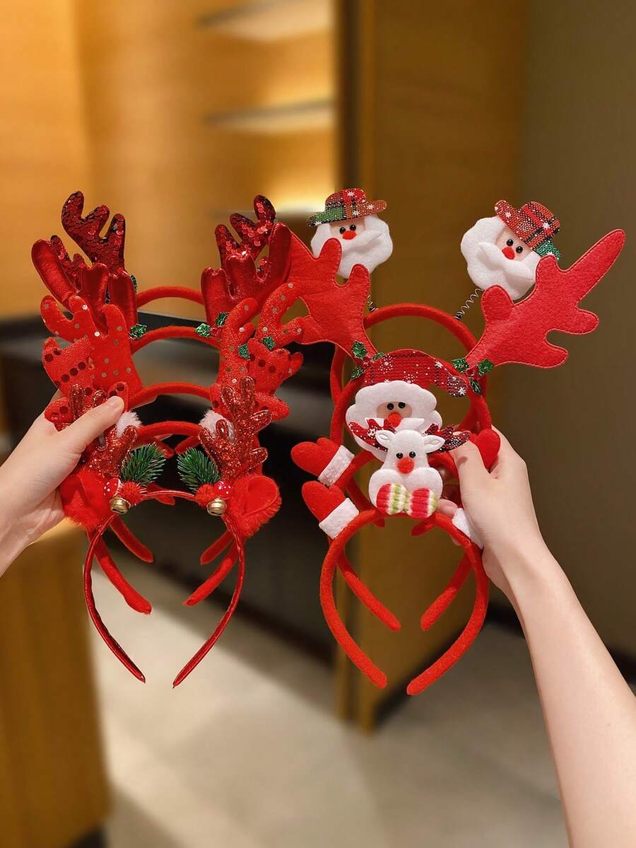 1/3/5 chiếc băng đô Giáng sinh cho trẻ em, dễ thương nhiều màu sắc - Nhiều màu - Xem 1