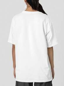 HEARTS T-Shirt Women's Fashion 100% Cotton Streetwear NEW! - 白色 - 查看 2