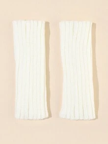 2 chiếc găng tay không ngón đan màu trơn, ấm áp cho phụ nữ mùa thu đông - Nhiều màu - Xem 6